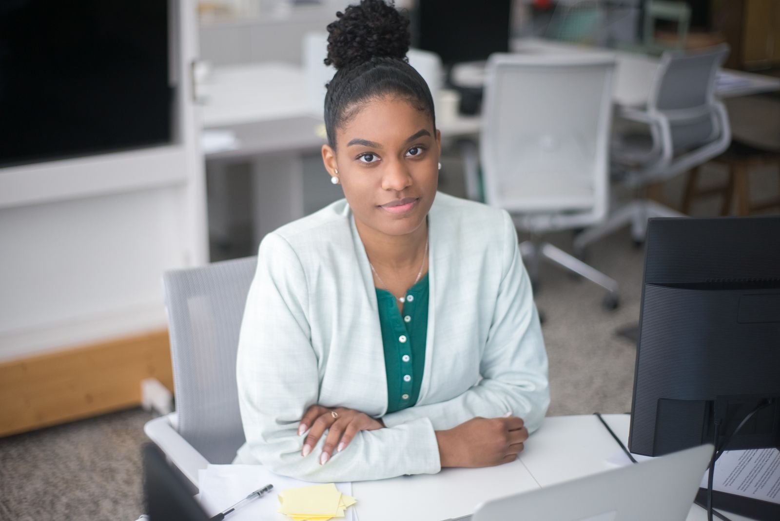 The client's named point of contact at their desk
