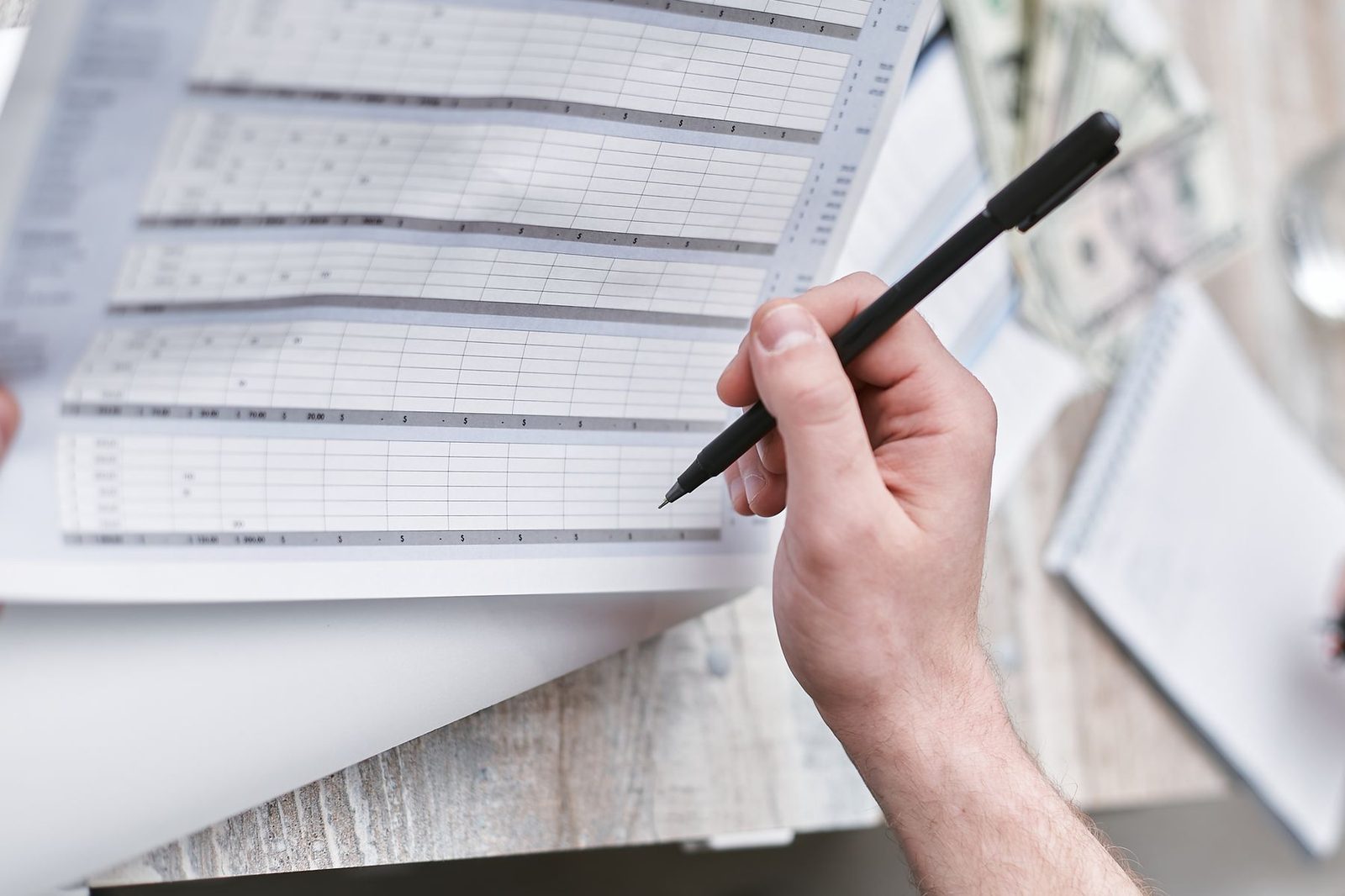 Purchase requisition being checked against budget and policy
