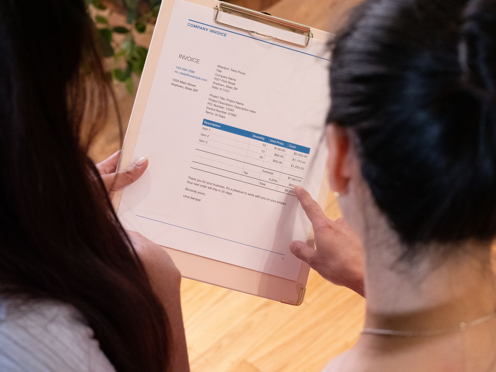 Invoice checked against its purchase order number during a three-way match